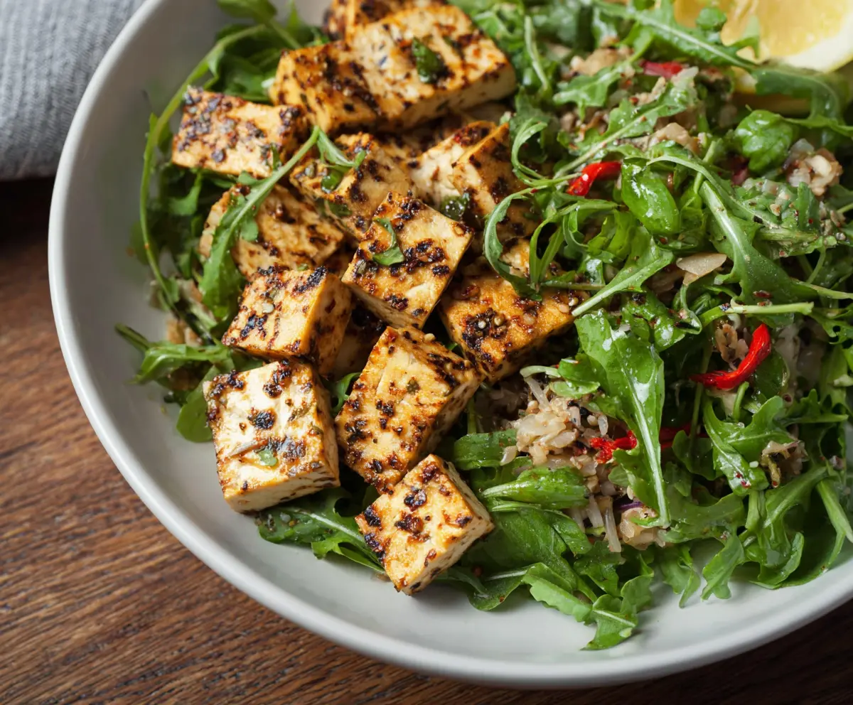 Easy Lemon-Garlic Tofu Salad