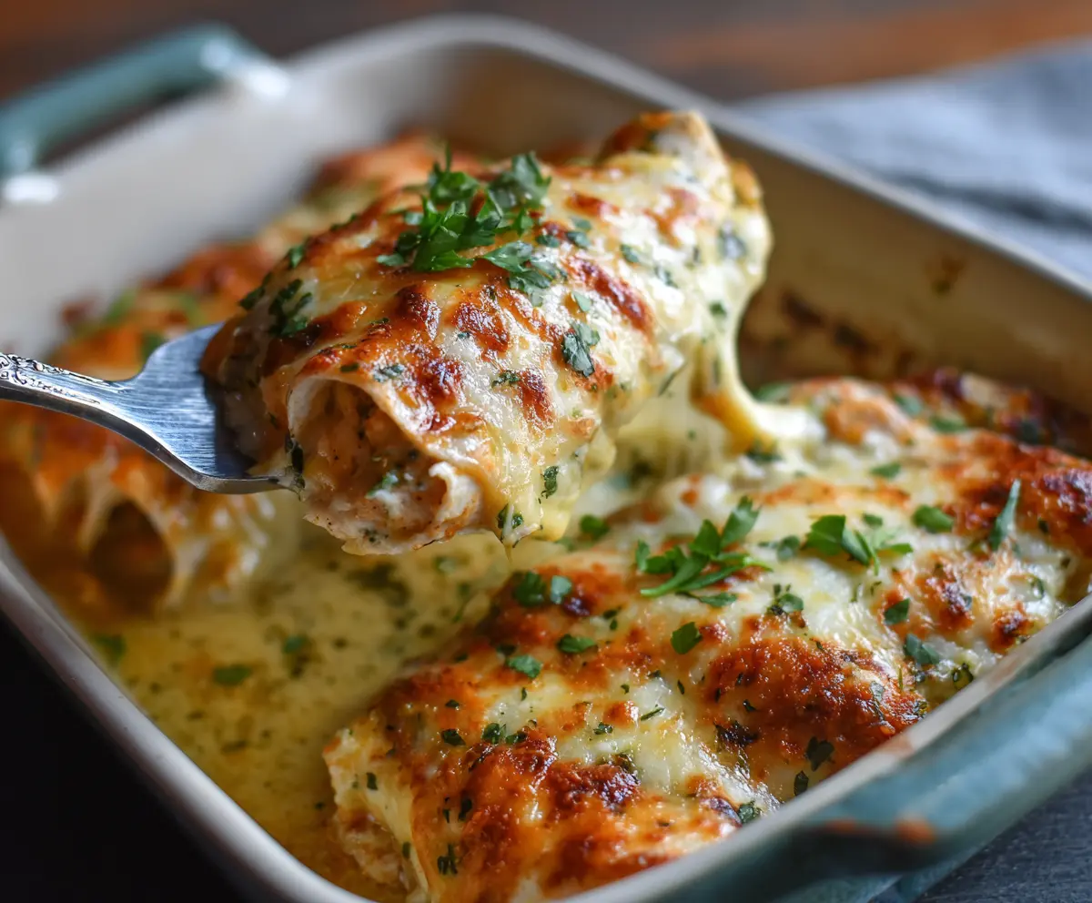 Easy Low Carb White Chicken Enchiladas