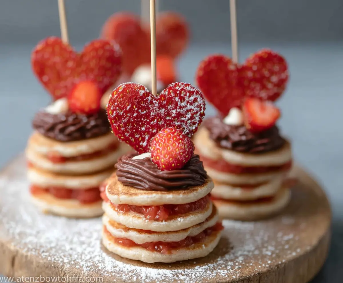 Mini Heart Pancake Stacks Recipe