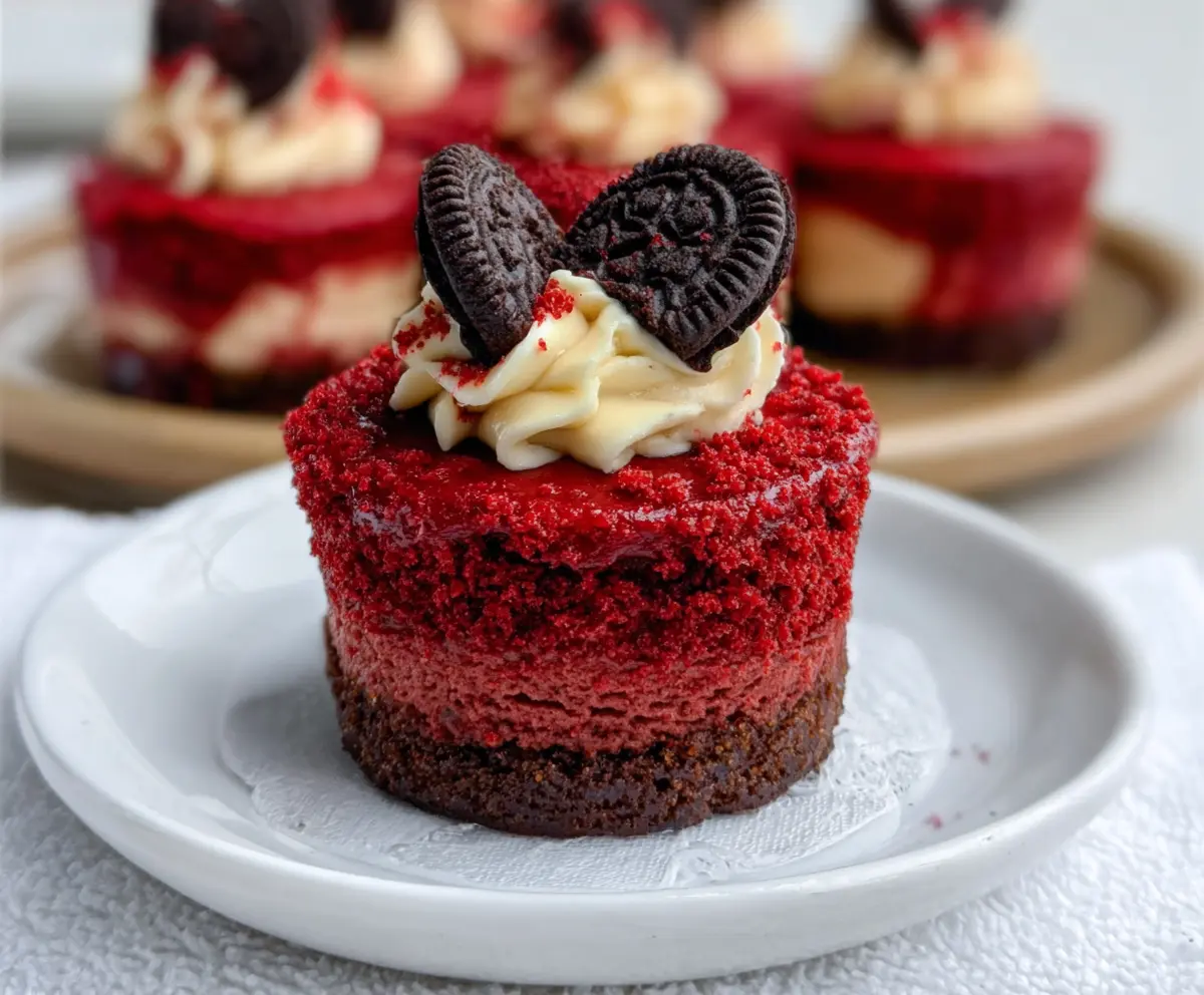 Easy Mini Red Velvet Cheesecake