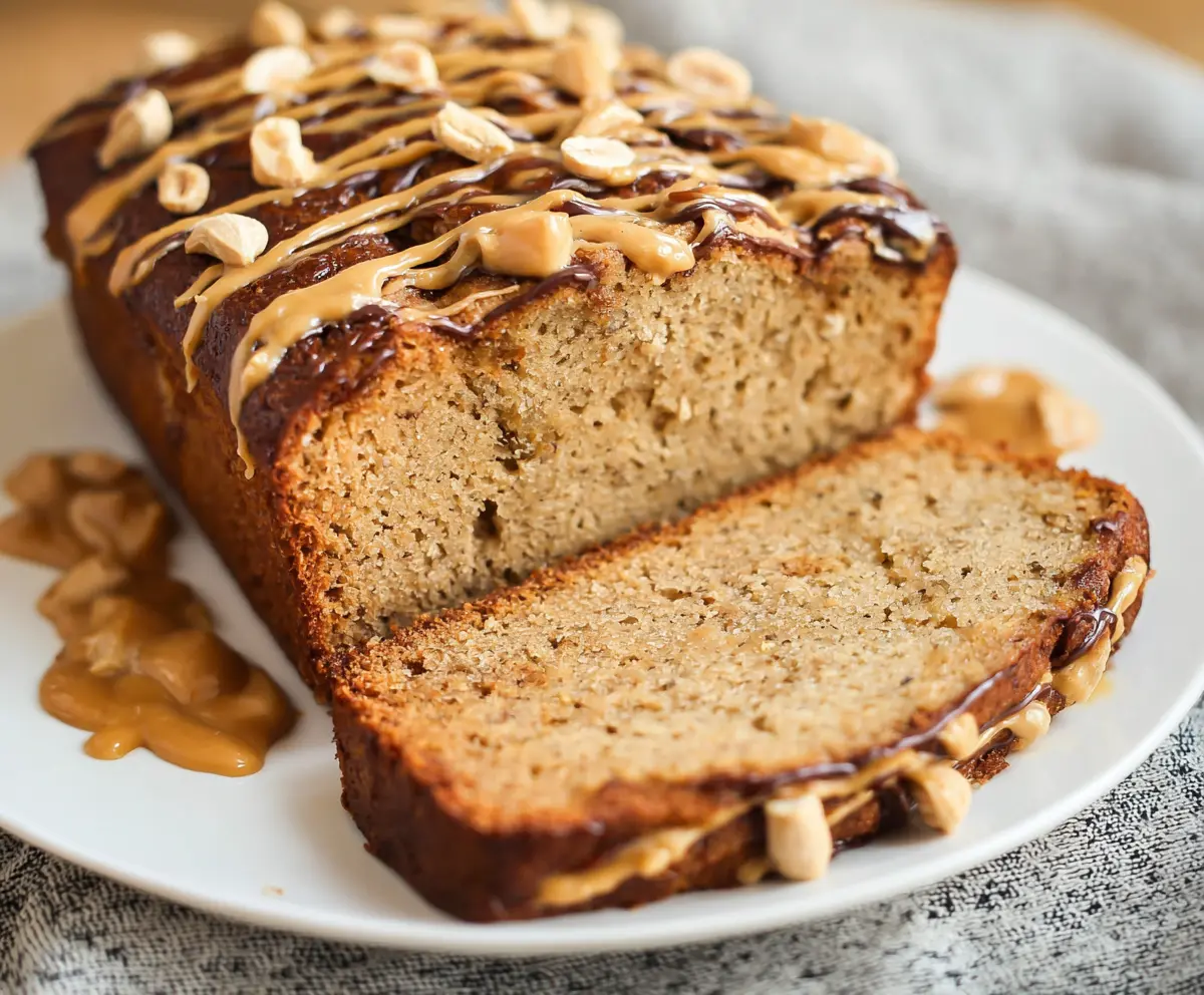 Easy Peanut Butter Banana Bread