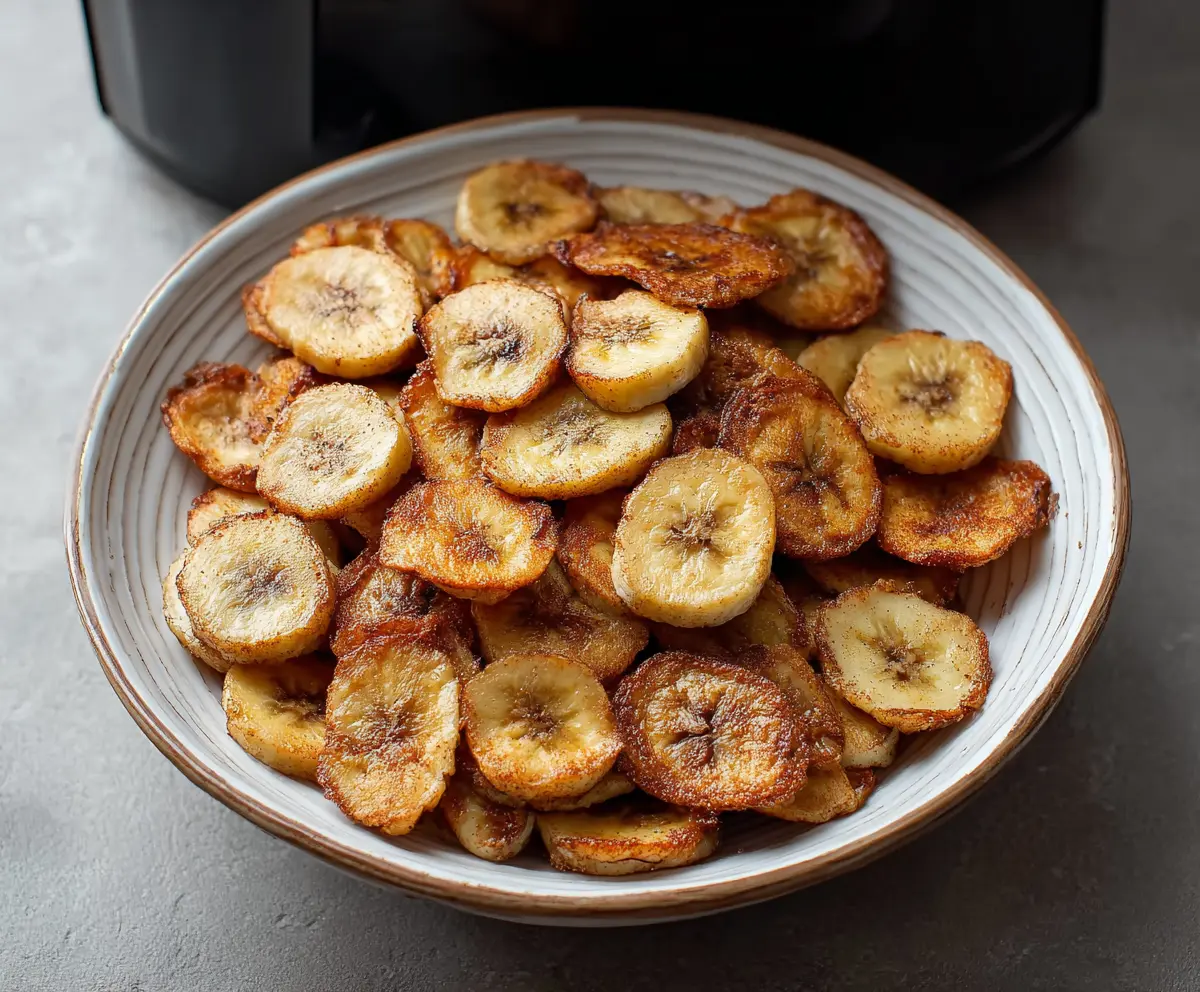 Quick Air Fryer Cinnamon Banana Chips