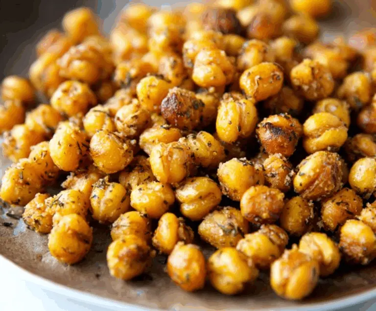Crunchy and flavorful Ranch Crispy Roasted Chickpeas in a bowl perfect for snacking