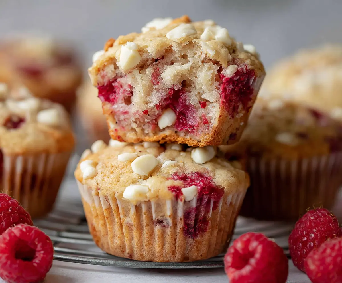 Easy Raspberry White Chocolate Muffins
