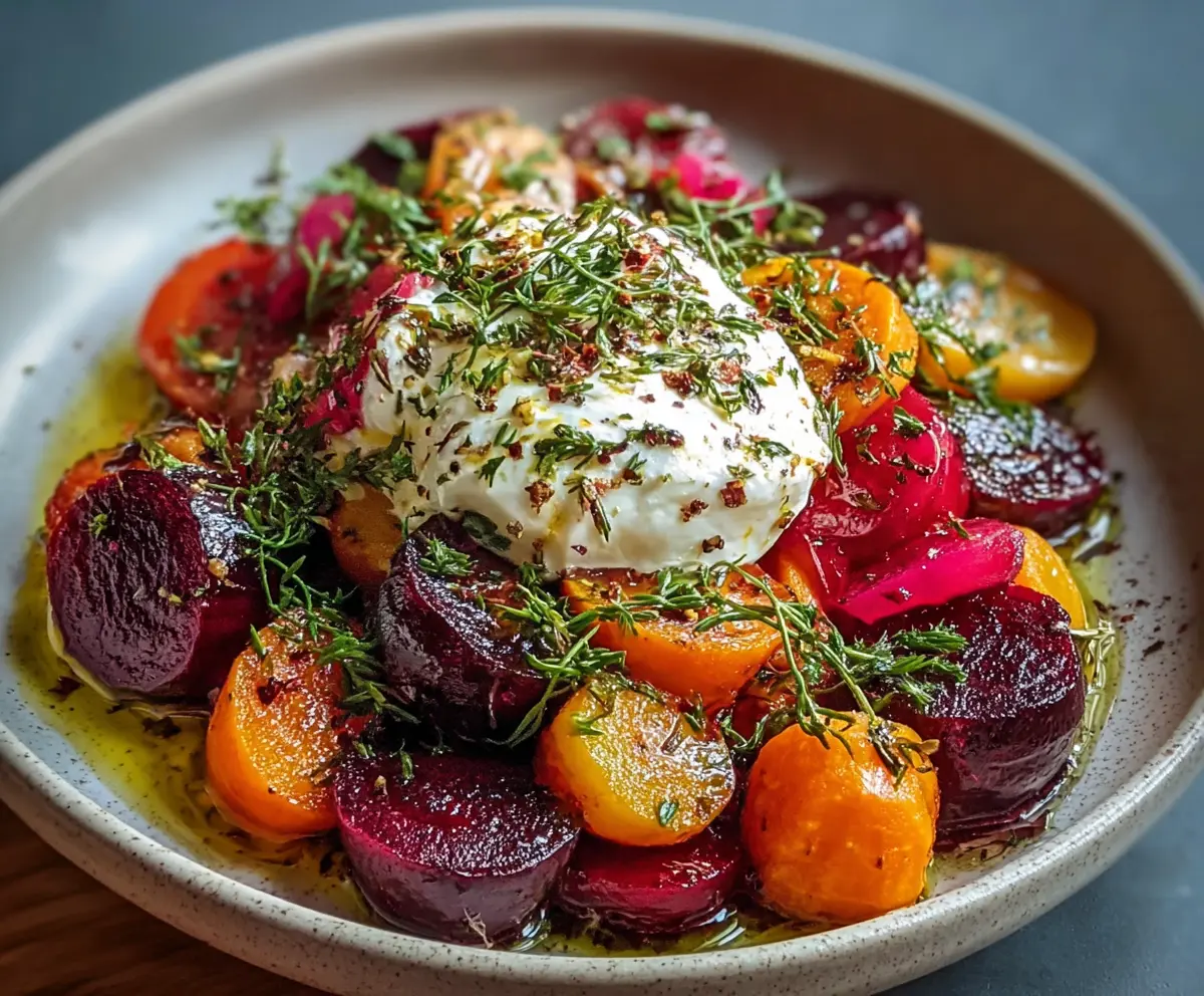 Fresh Roasted Beets & Carrots Salad