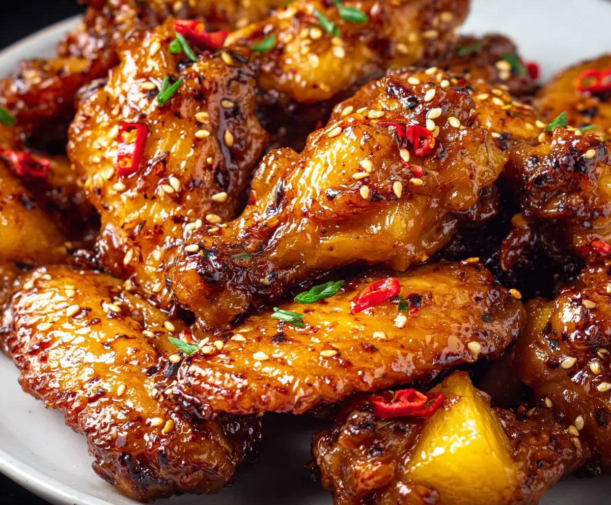 Sticky Pineapple Teriyaki Wings