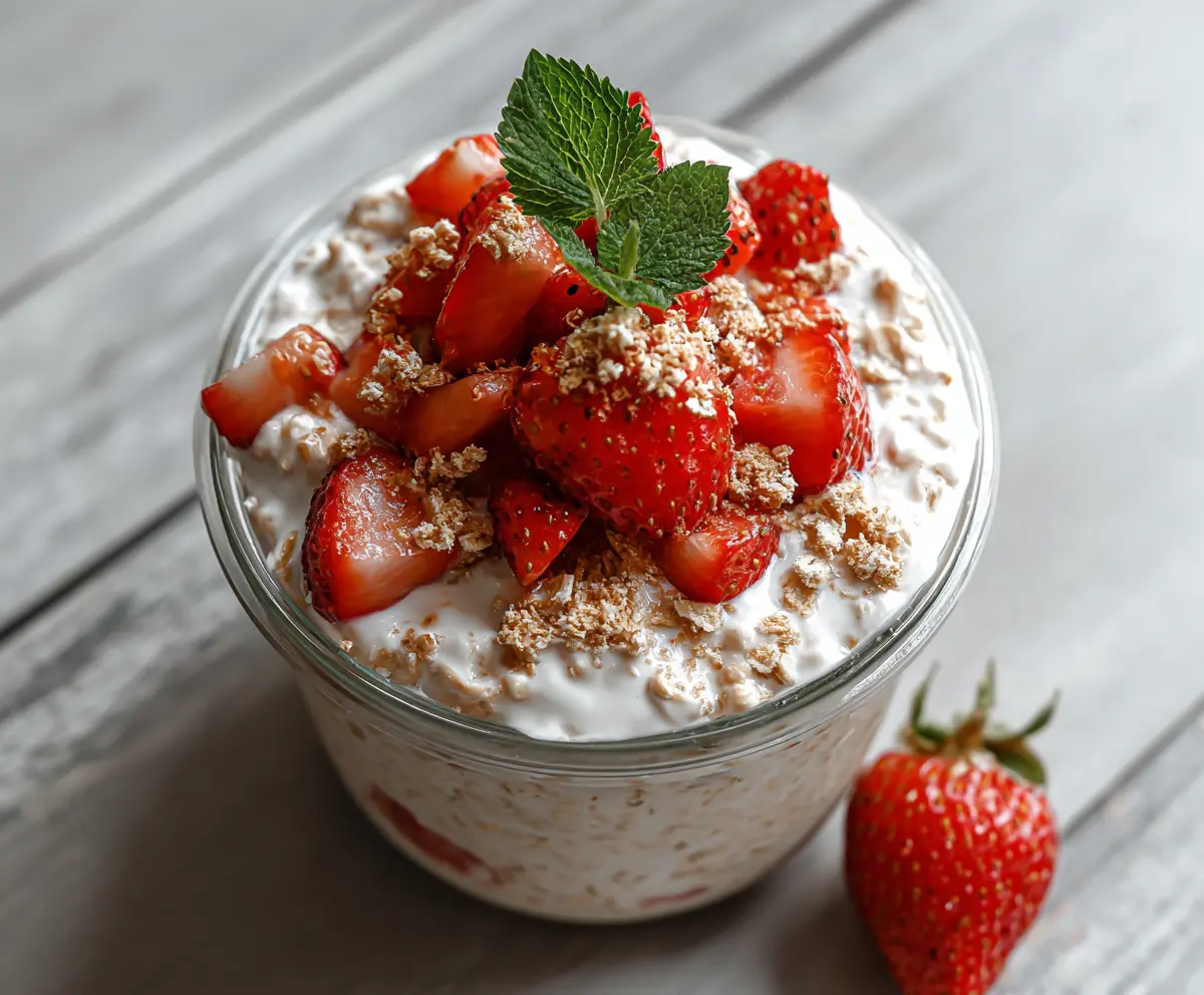 Delicious Strawberry Cheesecake Oats