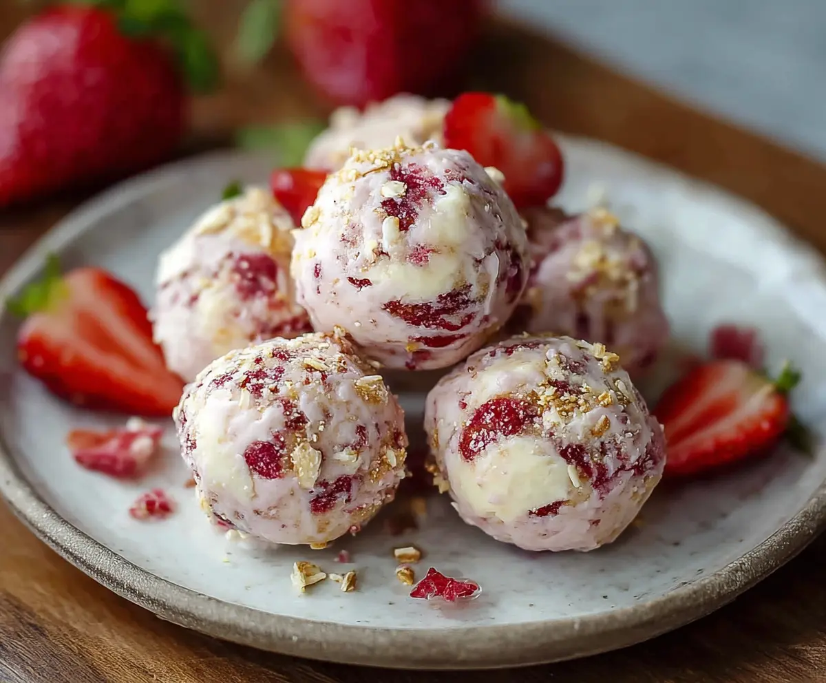 Strawberry Cheesecake Protein Balls