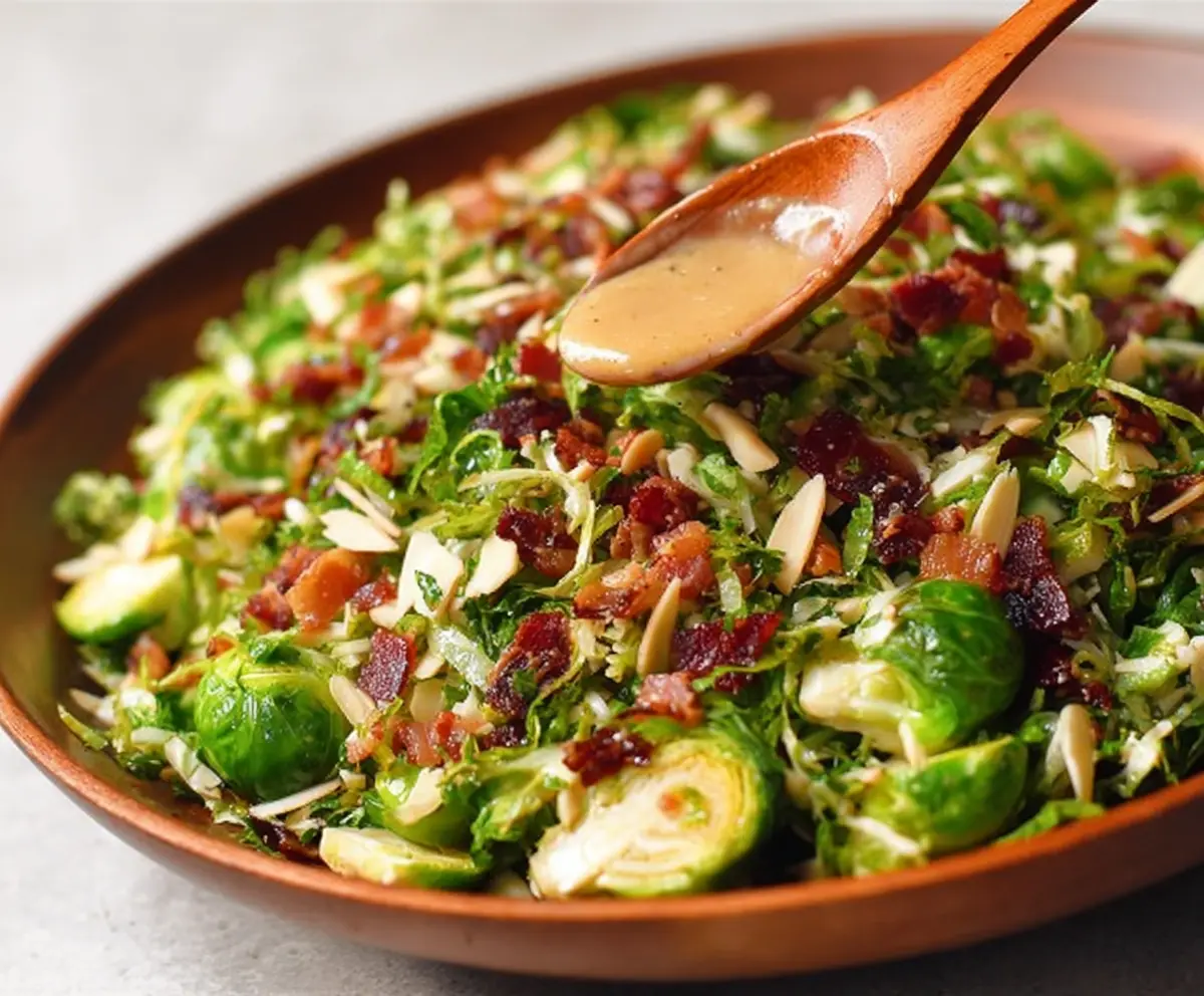 Easy Warm Brussels Sprouts Bacon Salad