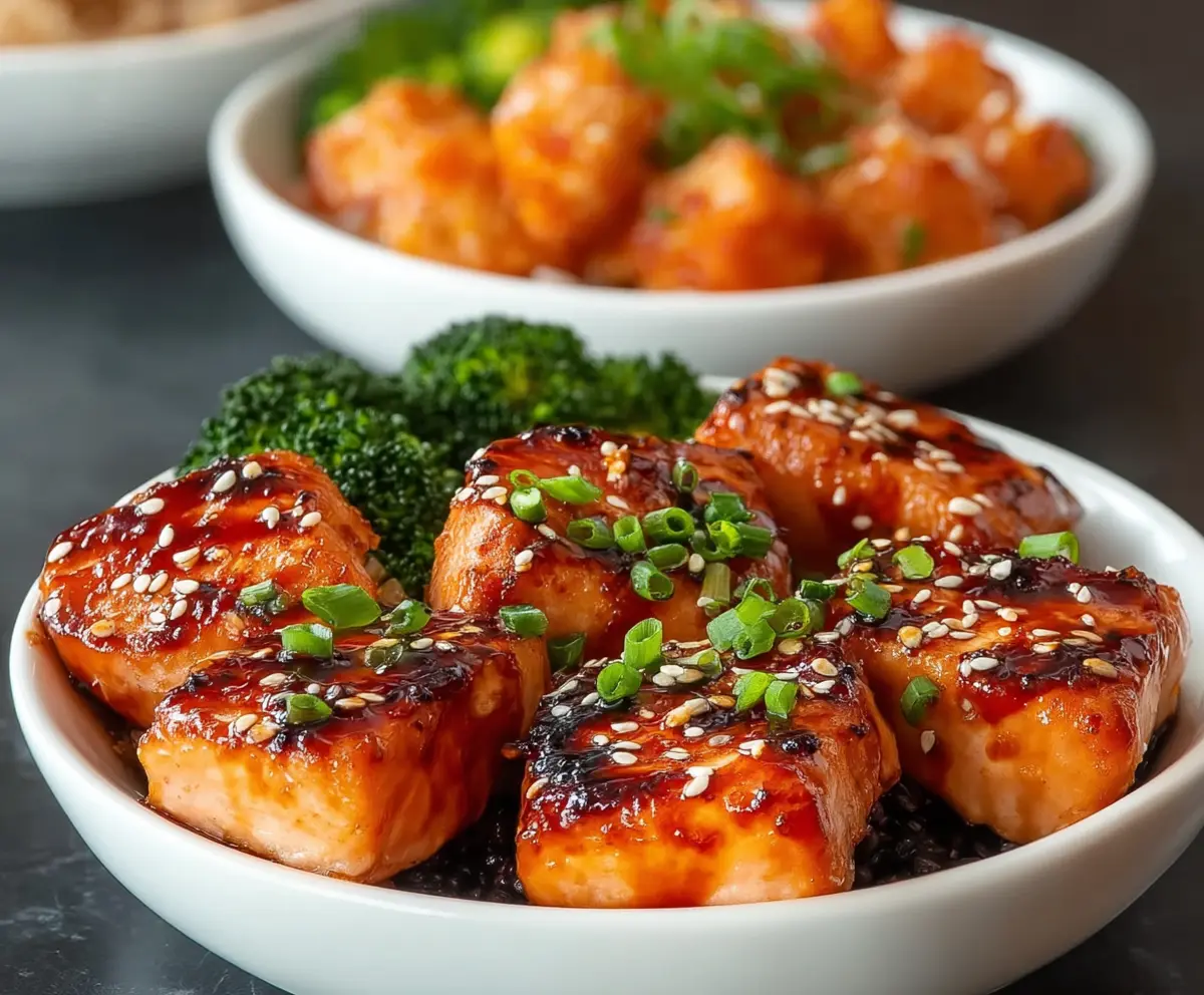 Easy Bang Bang Salmon Bites Bowl Recipe