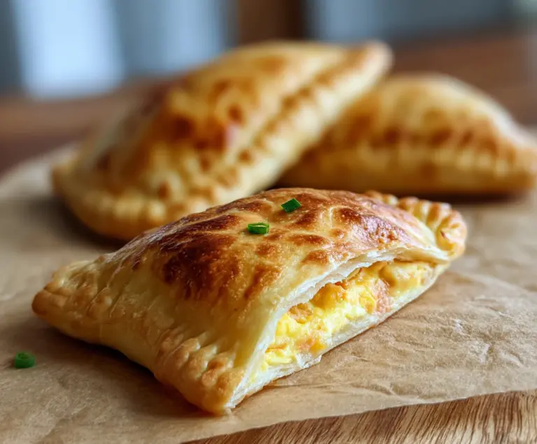 Delicious homemade breakfast pockets made with sourdough discard, perfect for a hearty morning meal.