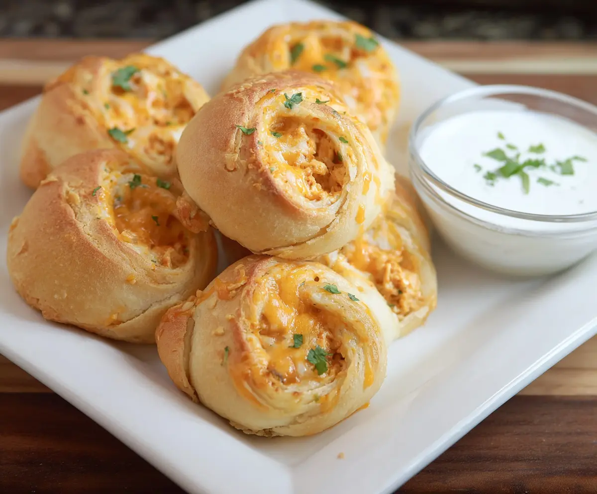 Easy Buffalo Chicken Crescent Rolls