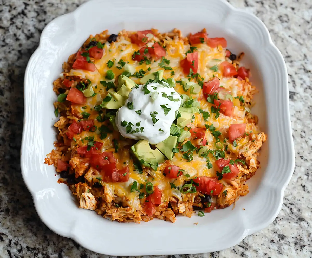 Easy Chicken Burrito Casserole