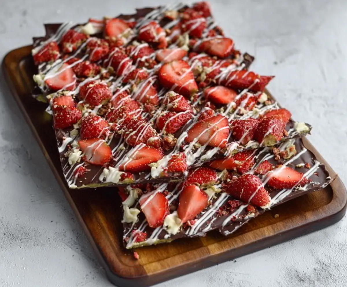 Chocolate Covered Strawberry Bark Recipe