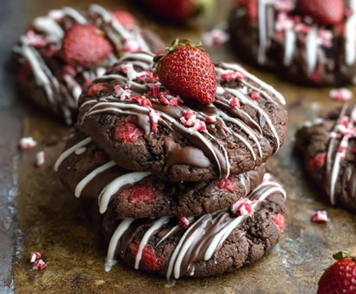 Easy Chocolate Covered Strawberry Cookies
