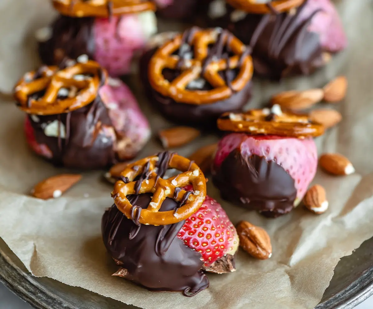Sweet & Salty Chocolate Strawberry Bites