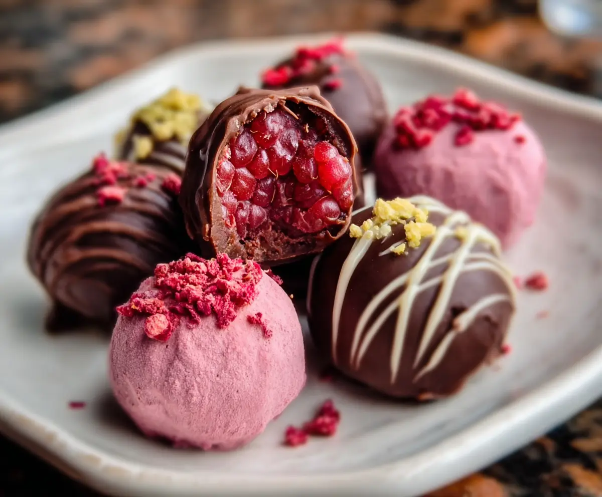 Easy Chocolate Raspberry Truffles