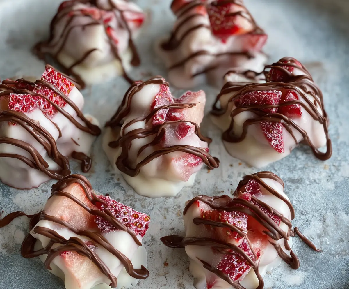 Easy Chocolate Strawberry Yogurt Bites