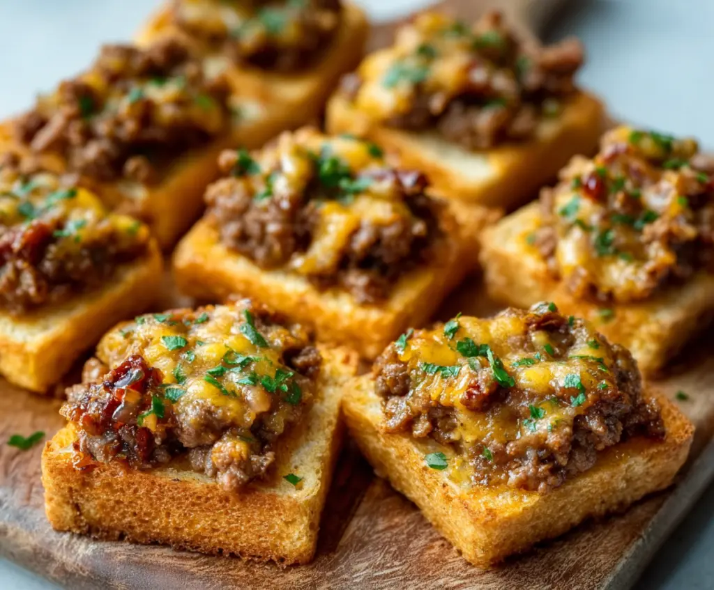 Delicious Hanky Panky appetizers served on a platter, perfect for party snacking.