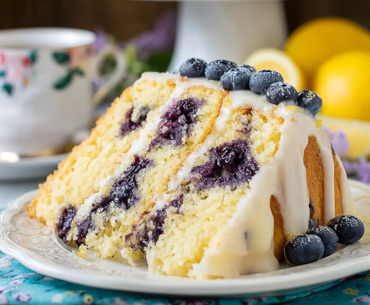 Easy Lemon Blueberry Cake Recipe