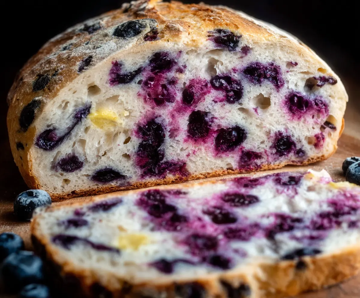 Easy Lemon Blueberry Sourdough Bread