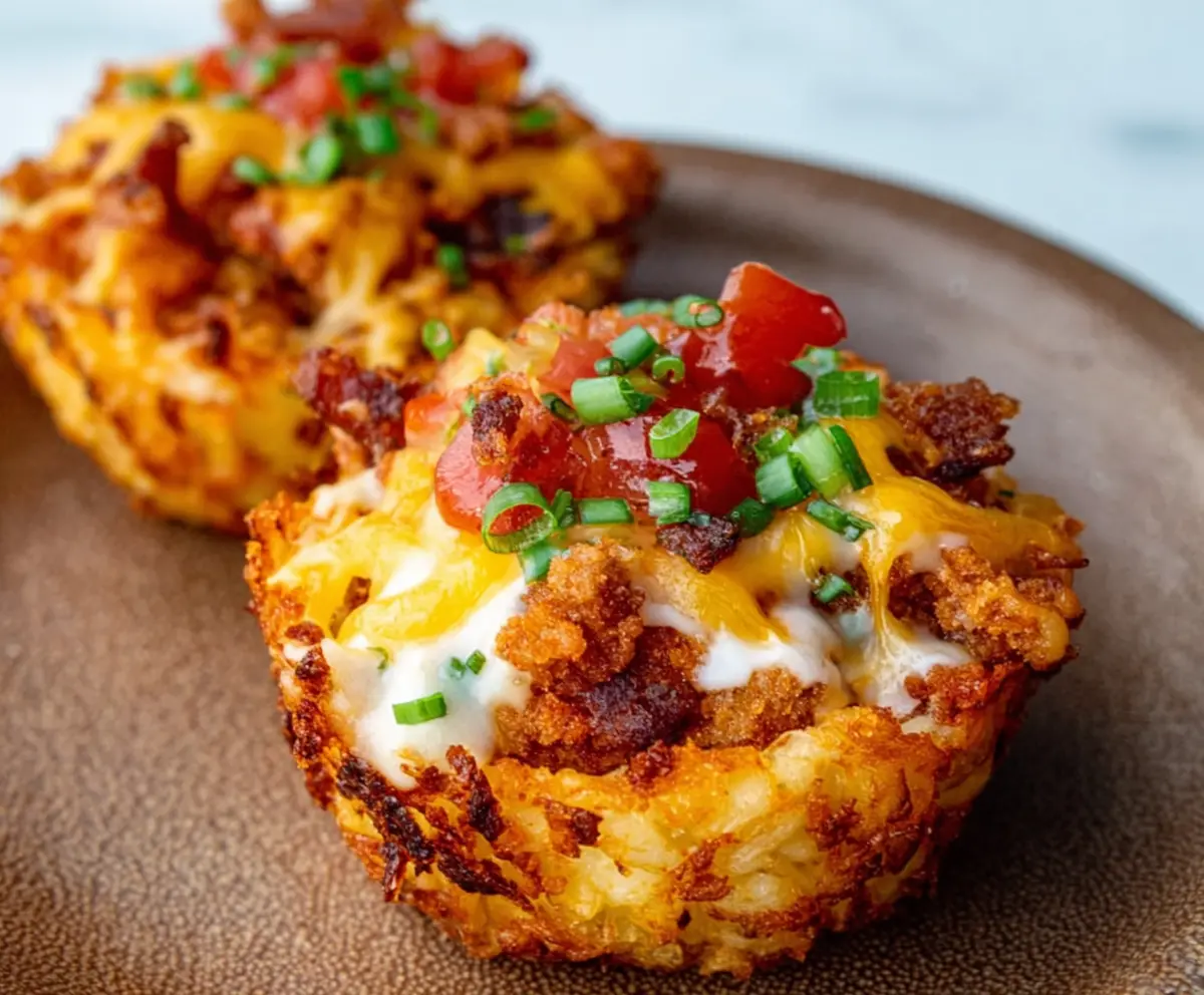 Easy Loaded Tater Tot Cups
