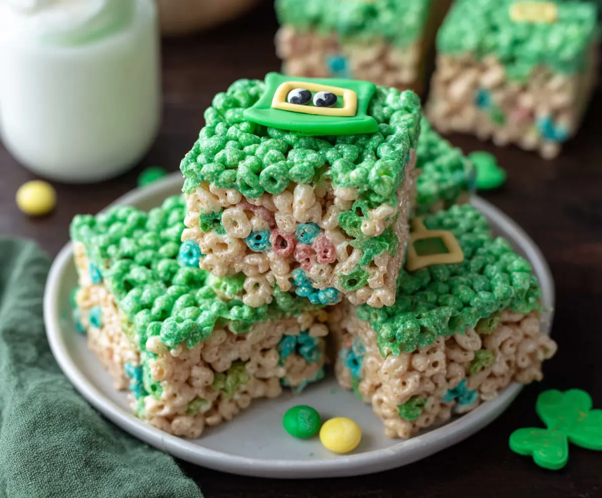 Easy Lucky Leprechaun Rice Krispie Treats