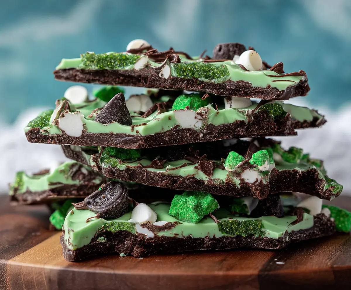 Easy Mint Chocolate Shamrock Bark Recipe
