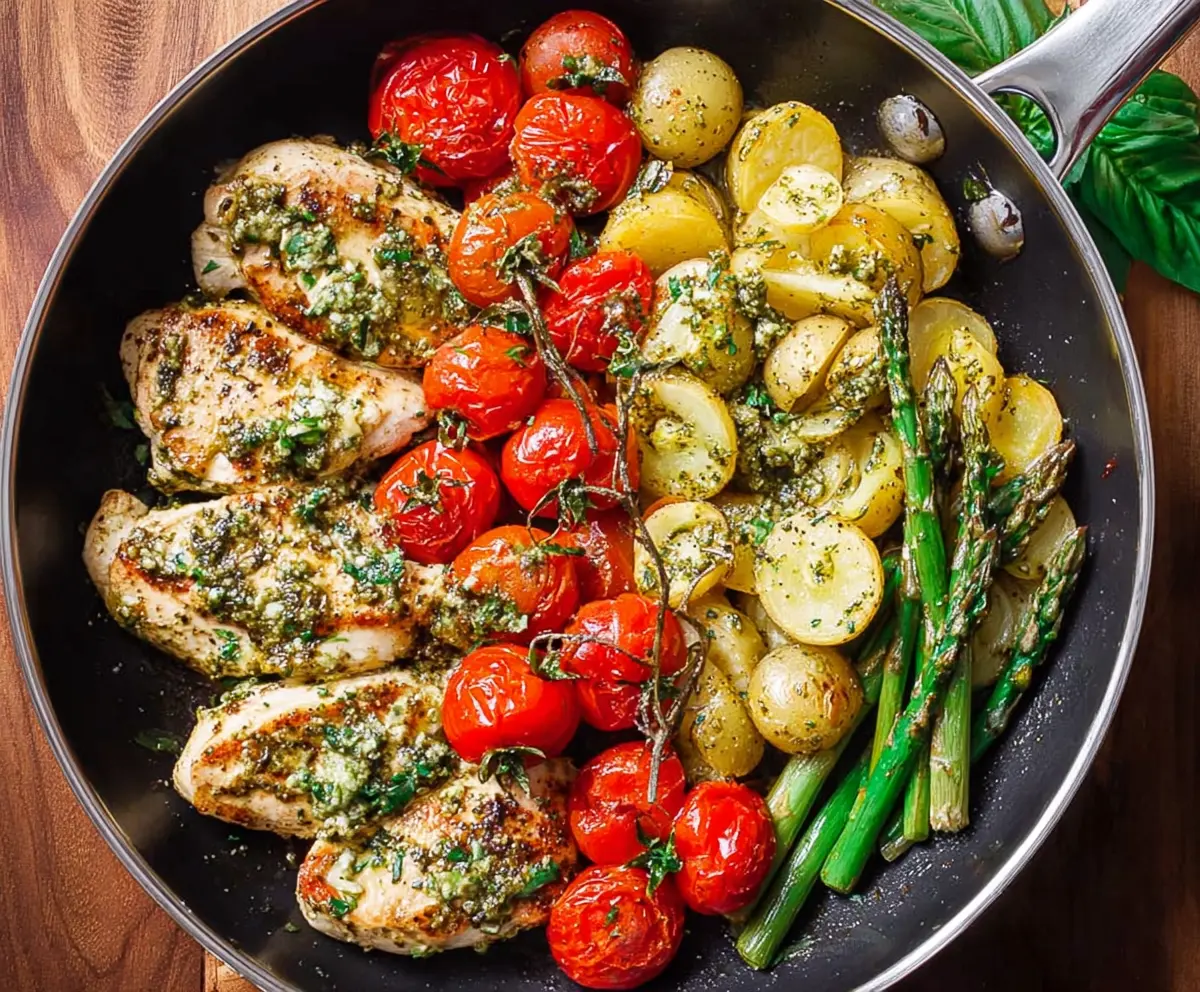 Easy One-Pan Pesto Chicken