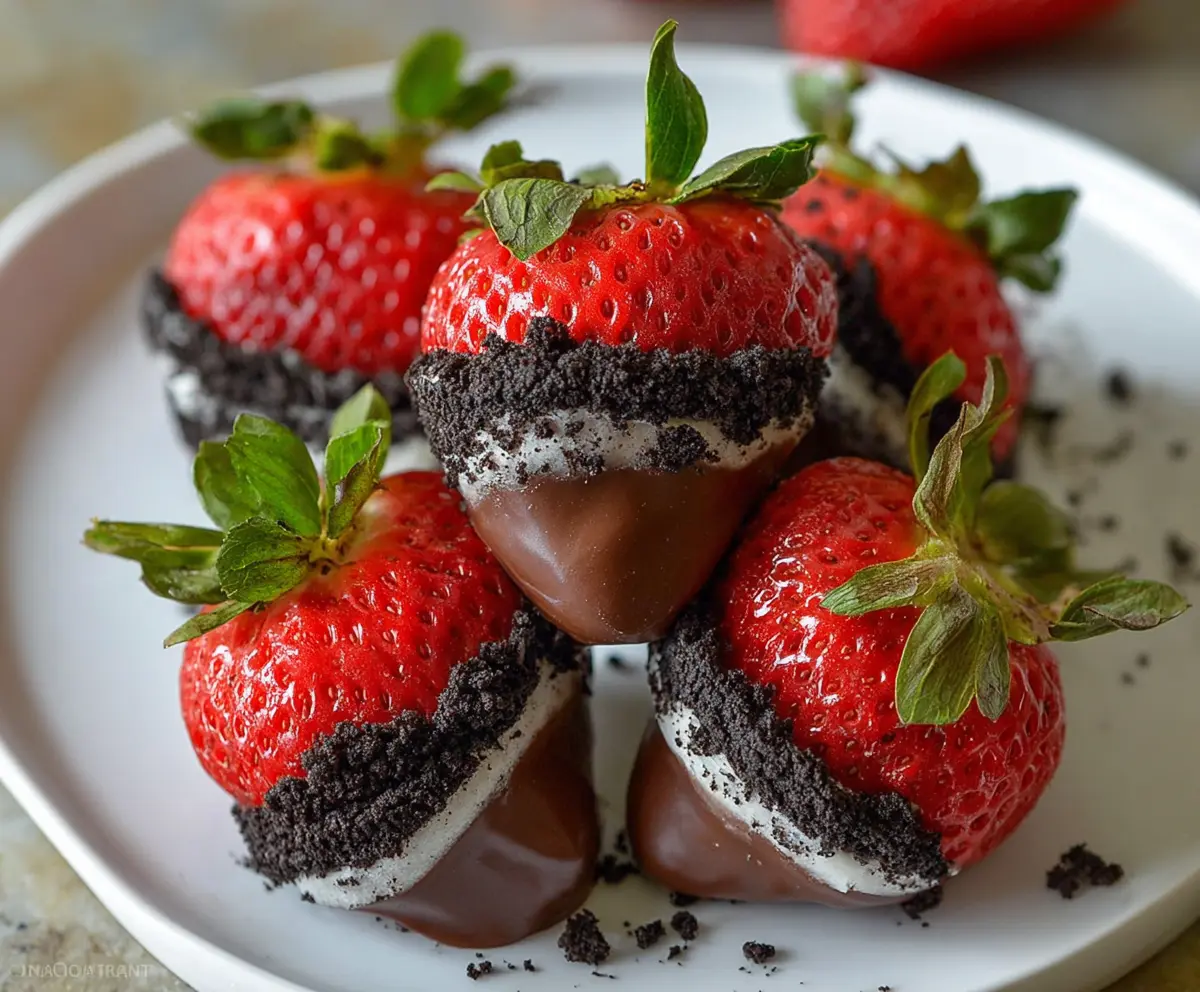 Easy Oreo Truffle-Stuffed Strawberries