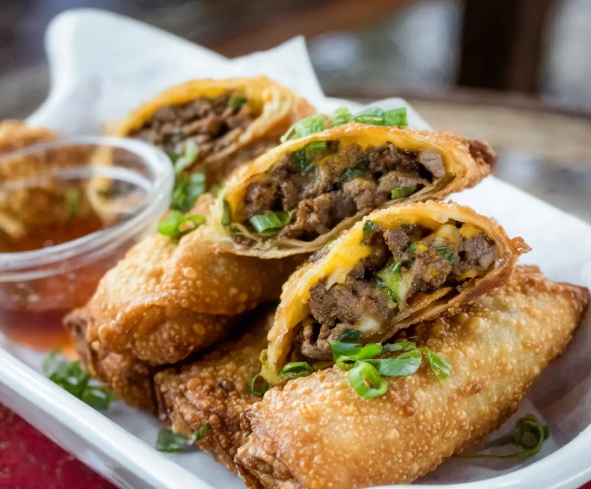 Crispy Philly Cheesesteak Egg Rolls
