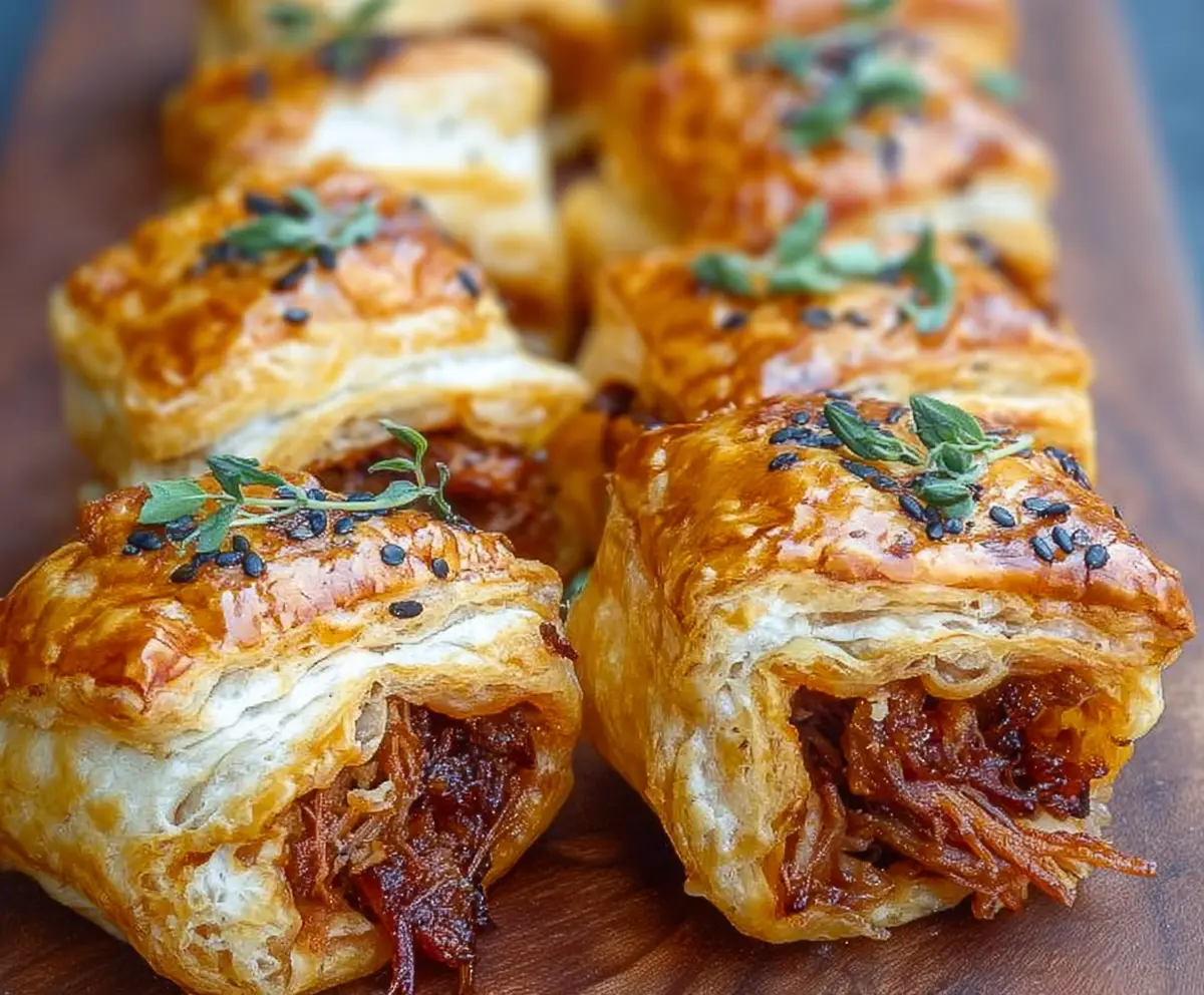 Easy Pulled Pork Pastry Puffs