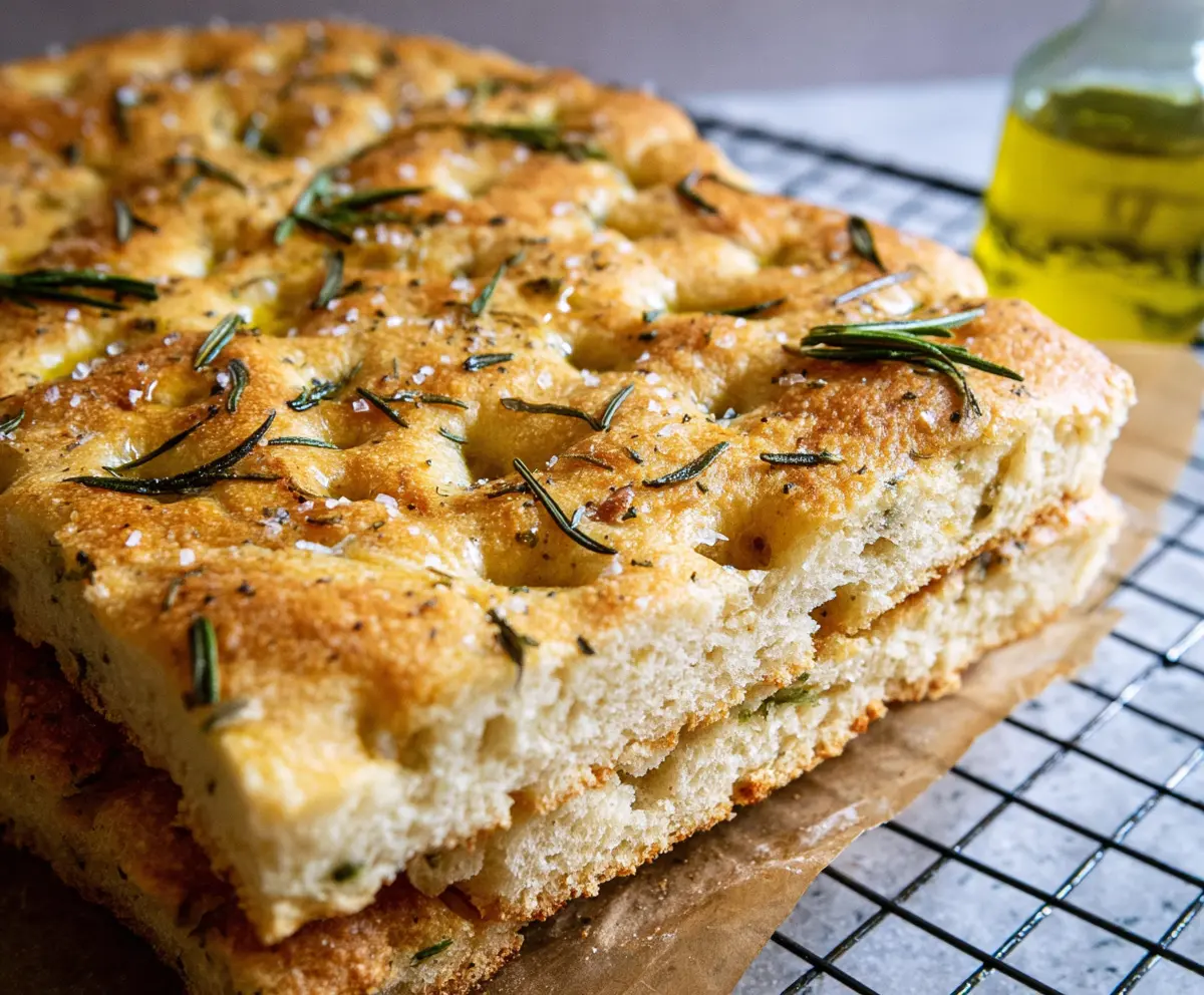 Easy Sourdough Focaccia with Rosemary