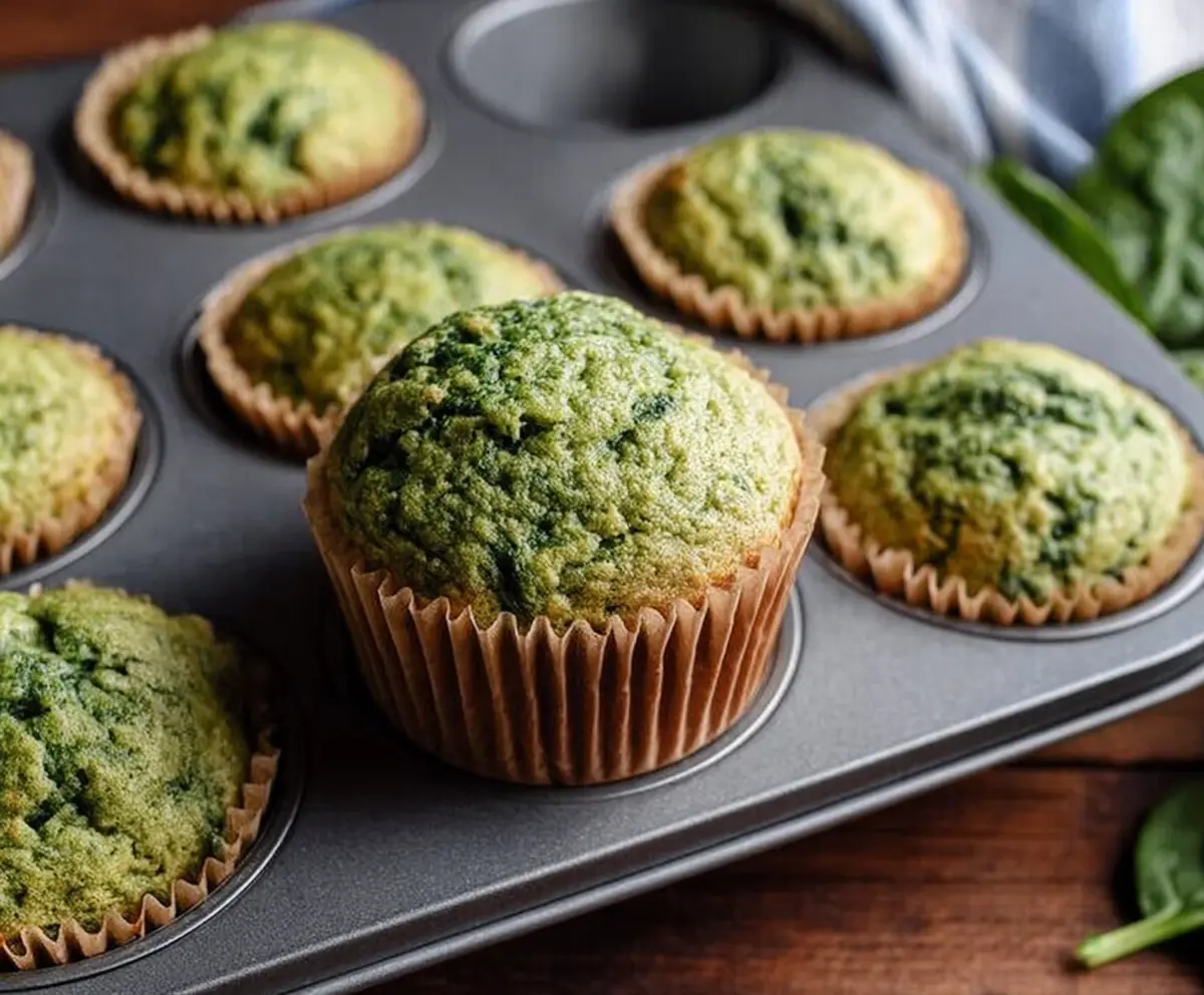 Easy Spinach Banana Muffins