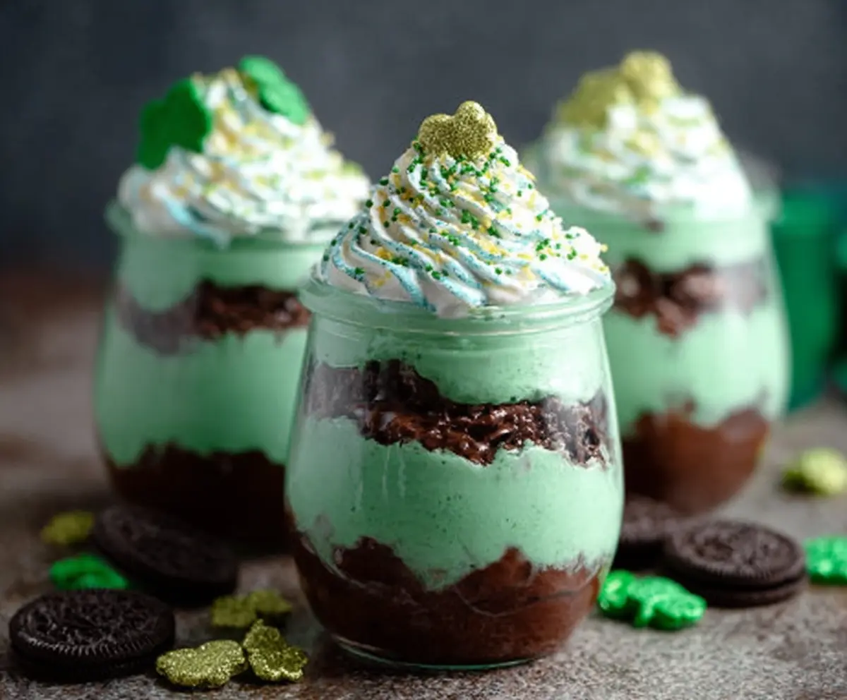 Easy St Patrick's Day Green Shake Pudding