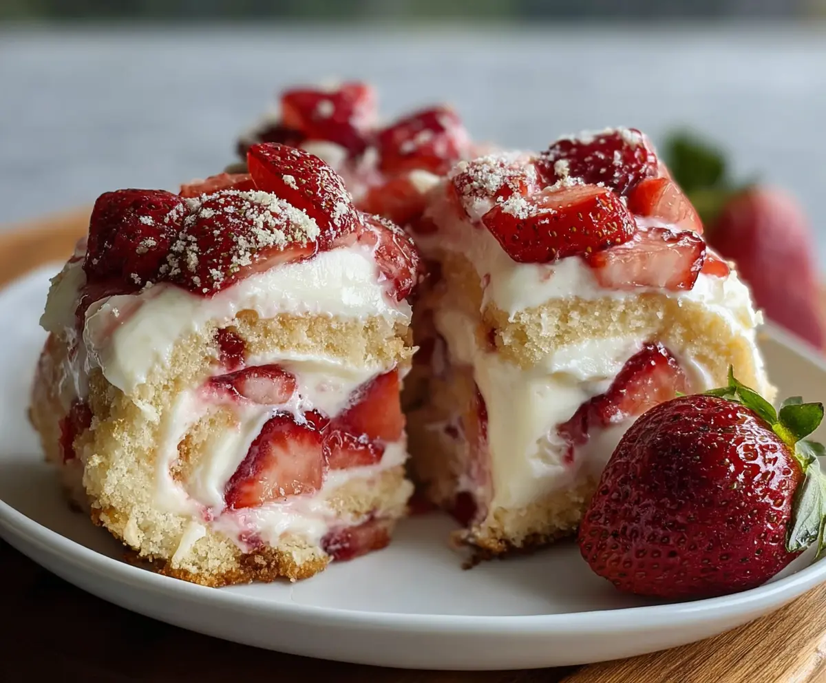 Easy Strawberry Shortcake Cheesecake Rolls