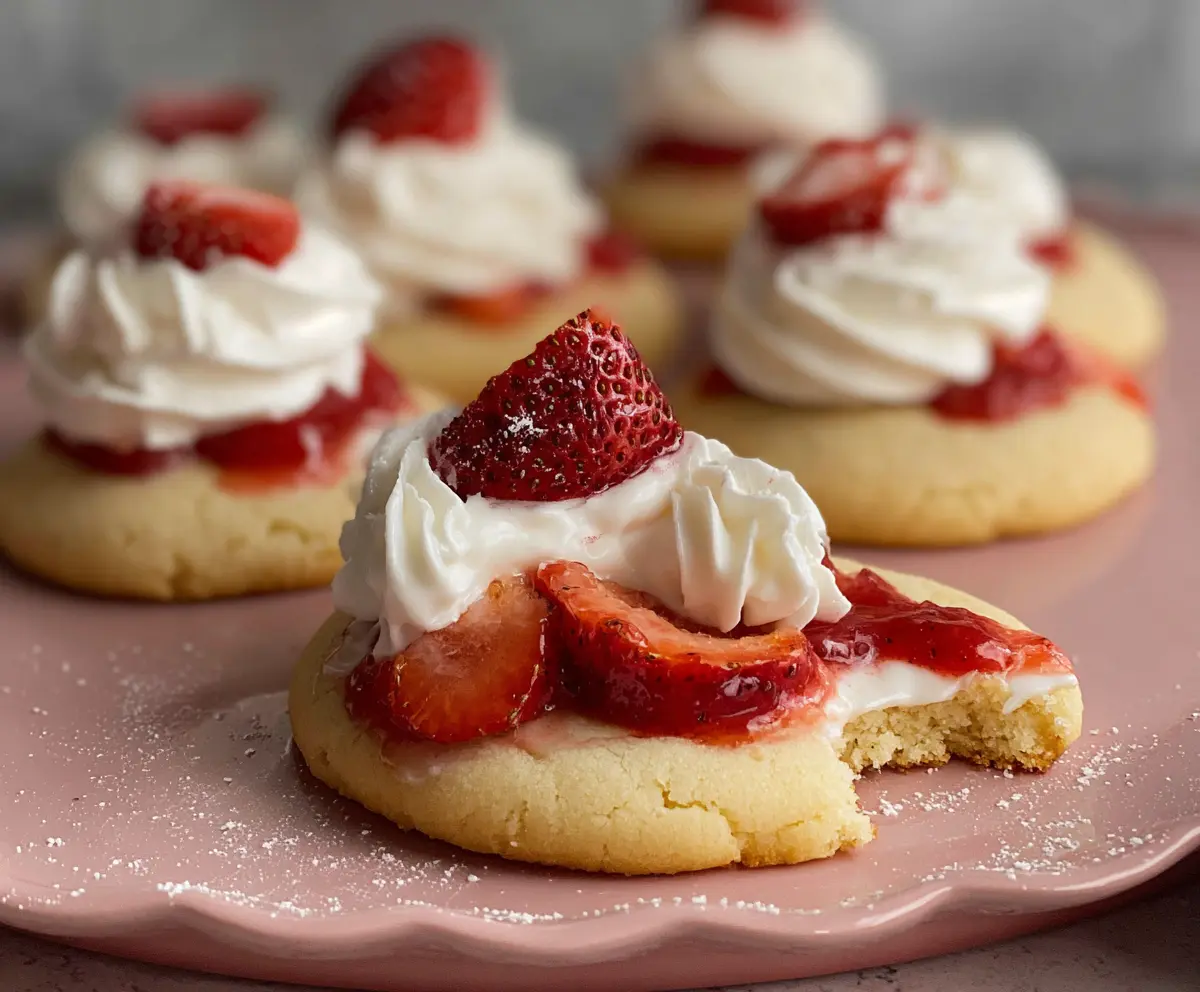 Easy Strawberry Shortcake Cookies