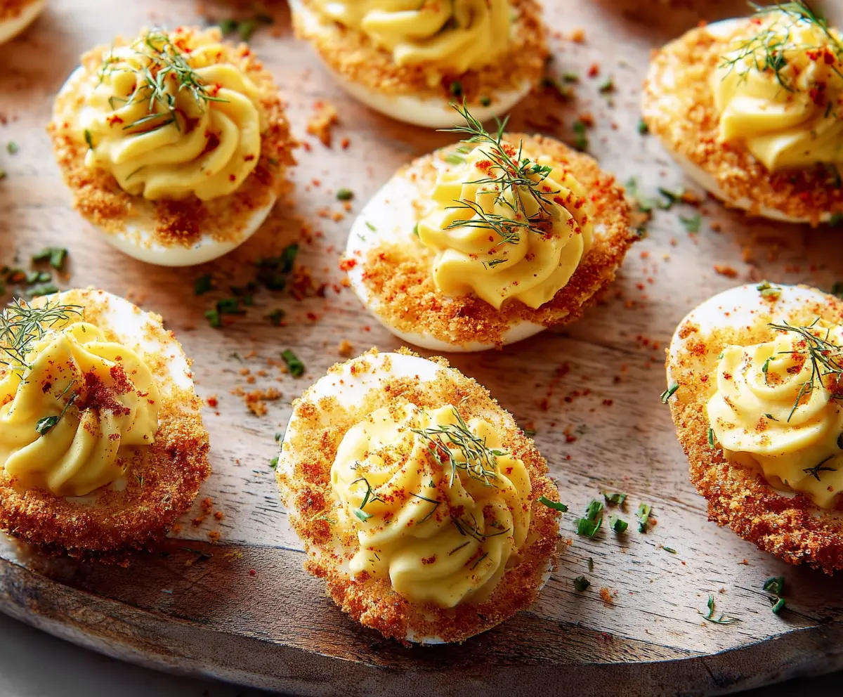 Crispy Air Fryer Deviled Eggs