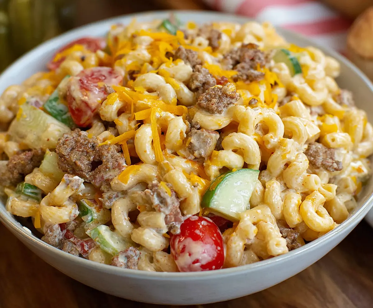 Easy Big Mac Pasta Salad Recipe