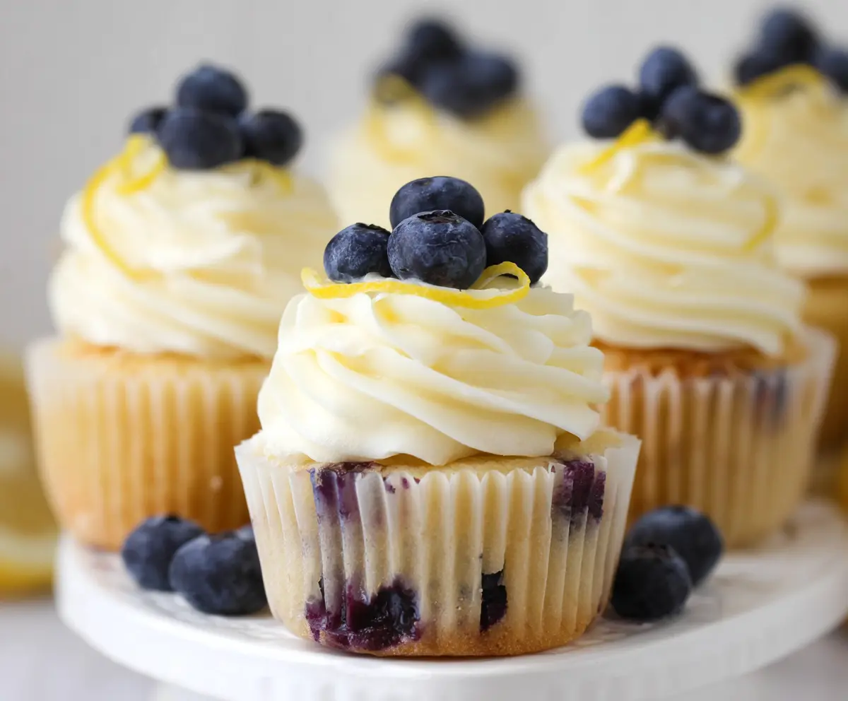 Easy Lemon Blueberry Cupcakes