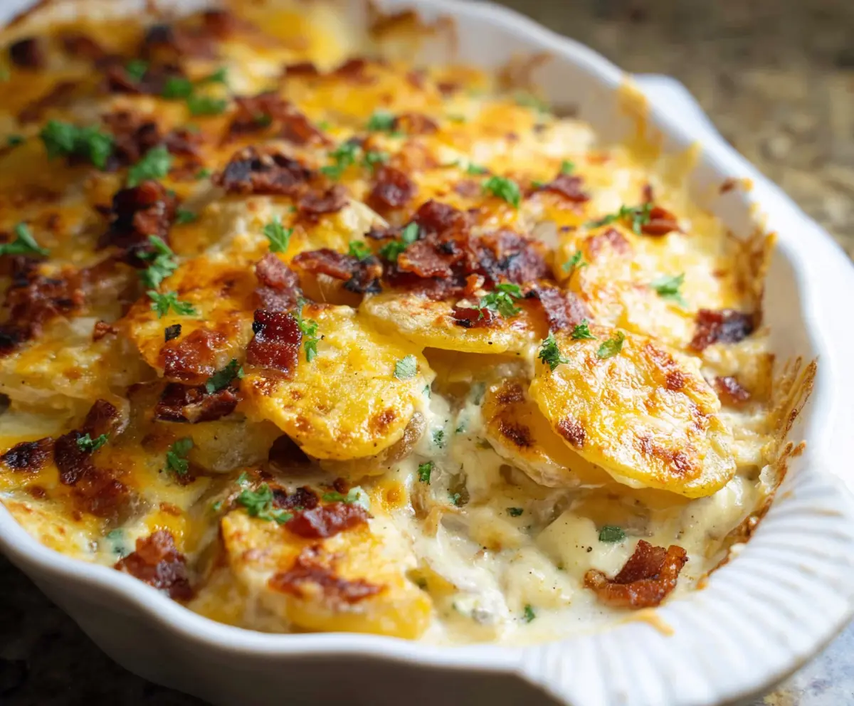 Easy Loaded Scalloped Potatoes Recipe