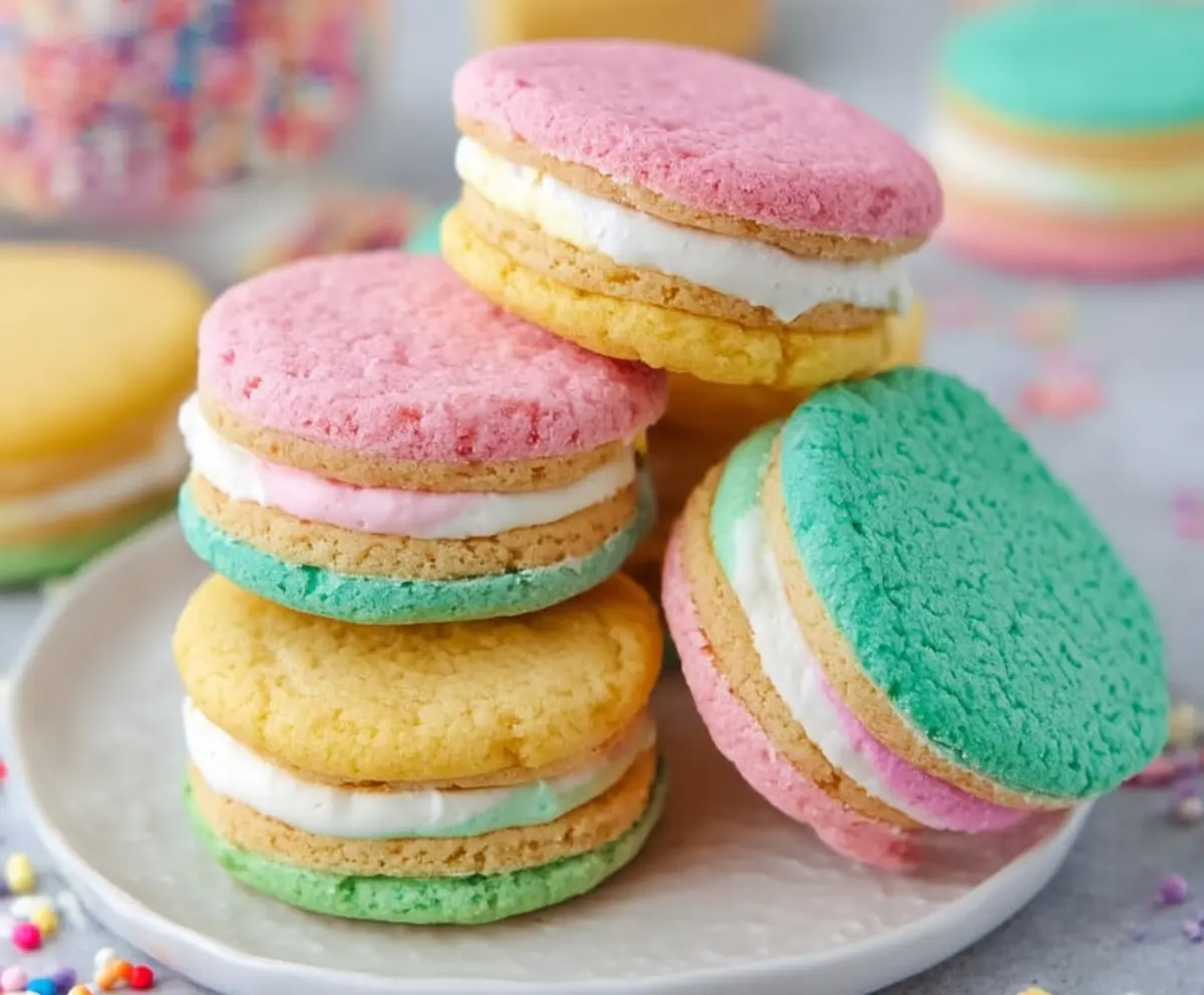 Pastel Sugar Cookie Sandwiches Recipe