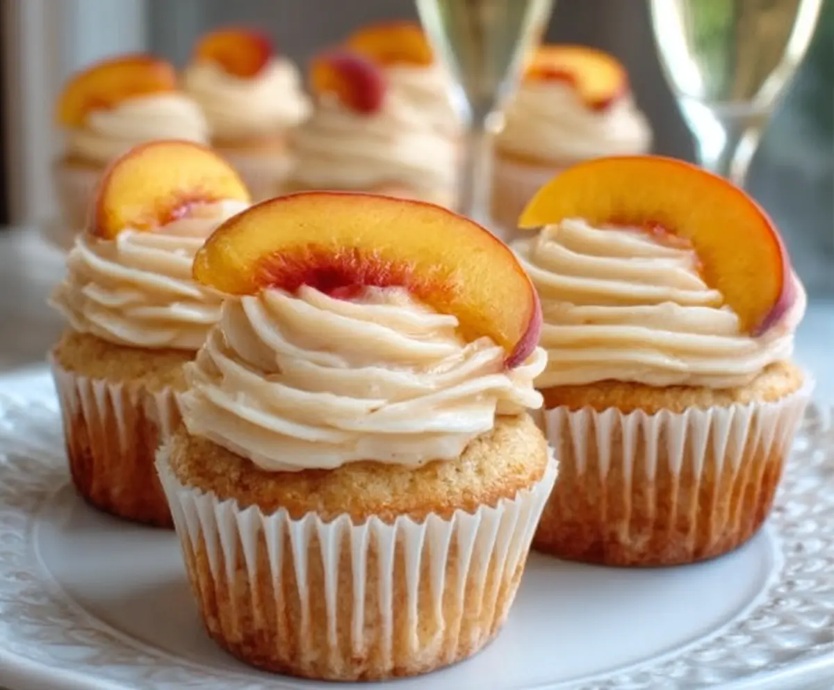 Easy Peach Bellini Cupcakes Recipe
