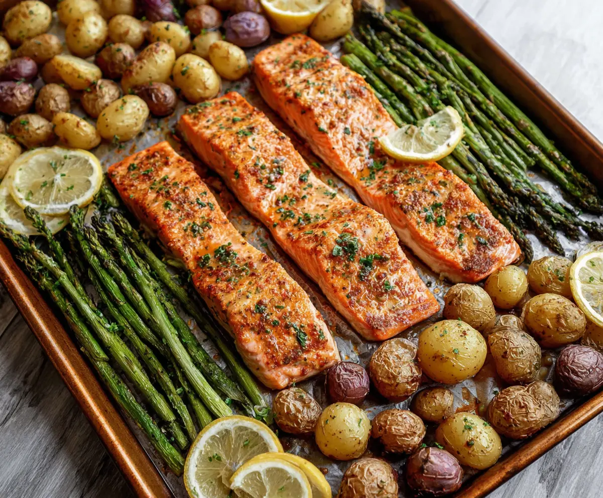 Easy Sheet Pan Honey Mustard Salmon