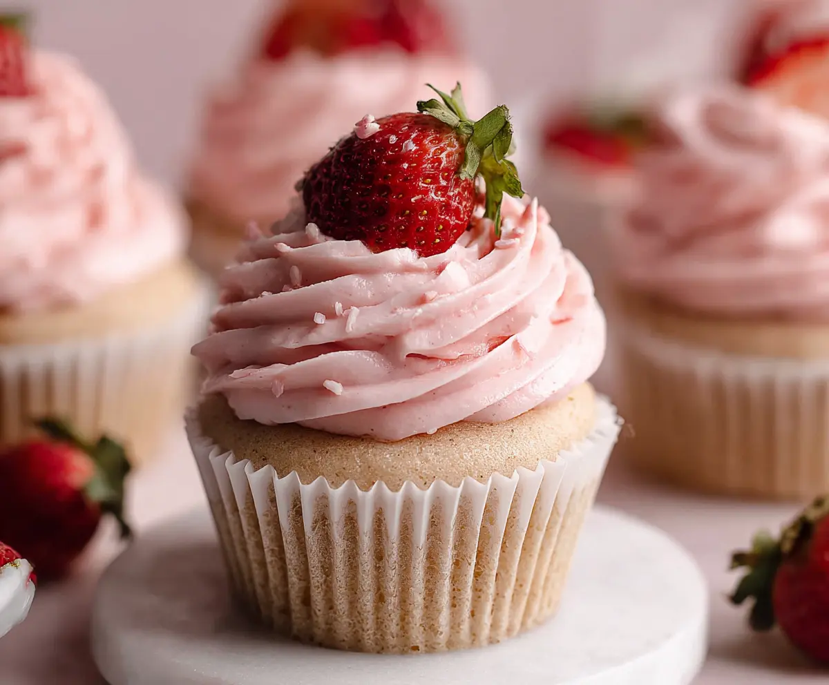 Easy Strawberry Cupcakes Recipe