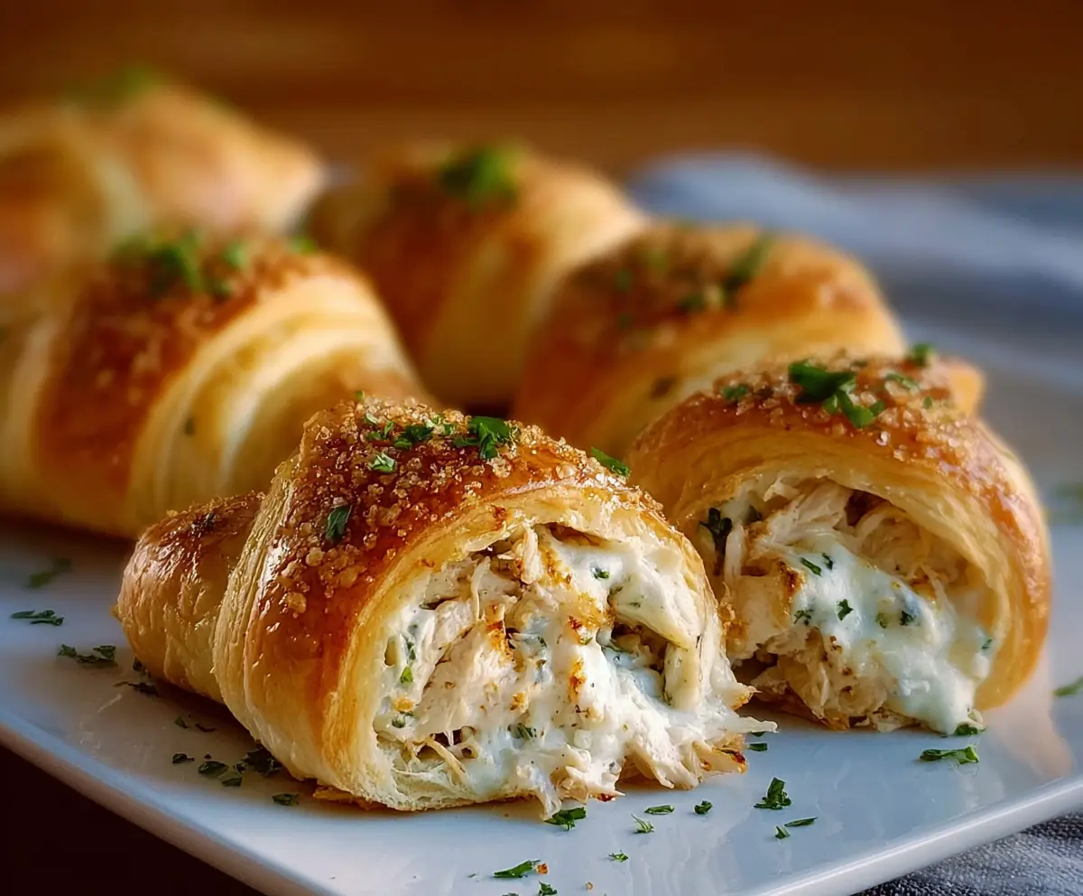 Easy Chicken Alfredo Crescent Bake