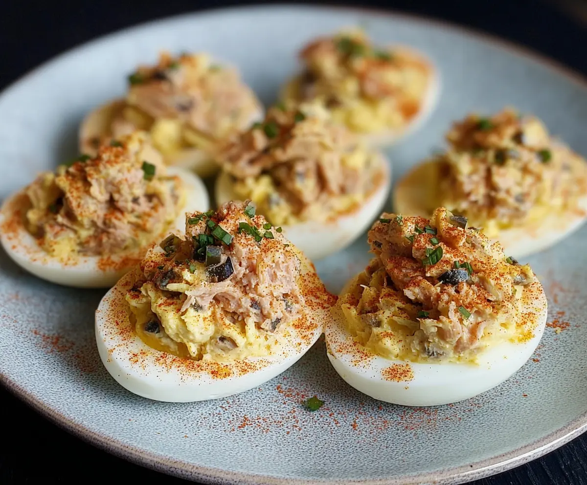 Easy Tuna Deviled Eggs Recipe